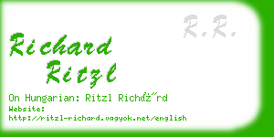 richard ritzl business card